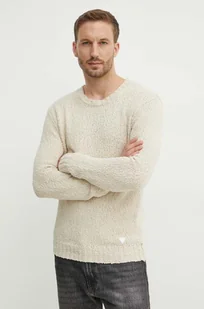 Guess sweter bawełniany DEVEN kolor beżowy lekki M4YR28 Z3GD0 - Swetry męskie - miniaturka - grafika 1