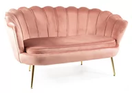 Sofy i kanapy - Sofa Camellia 2 Velvet Złota / Bluvel 52 Róż Antyczny - miniaturka - grafika 1