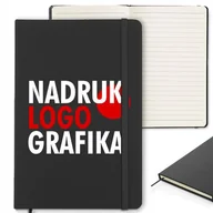 Notesy i bloczki - CZARNY NOTES 120 stron Z Gumką Zakładką BEACH PARTY Ciekawe Wzory - miniaturka - grafika 1