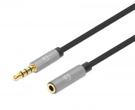 Kable komputerowe i do monitorów - Manhattan 356022 kabel audio 1 m 3.5mm Czarny, Srebrny - miniaturka - grafika 1