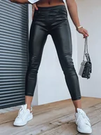 Spodnie damskie - Spodnie damskie woskowane ANELIA czarne Dstreet UY1330-XL - miniaturka - grafika 1