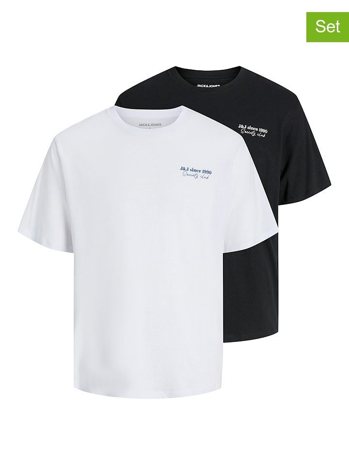 Jack & Jones Koszulki (2 szt.) w kolorze białym i czarnym