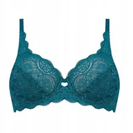 Biustonosze - Triumph biustonosz Amourette 300 W zielony morski koronkowy miękki 75B - miniaturka - grafika 1