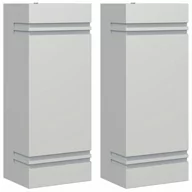 Lampy ogrodowe - vidaXL Kinkiety zewnętrzne, 2 szt. srebrne, stal nierdzewna - miniaturka - grafika 1