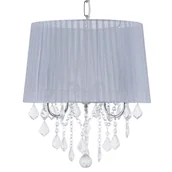 Lampy sufitowe - Beliani Lampa wisząca jasnoszara EVANS - miniaturka - grafika 1