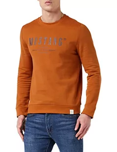 MUSTANG Bluza męska Ben CN z logo, Bombay Brown 7102, XL - Bluzy męskie - miniaturka - grafika 1