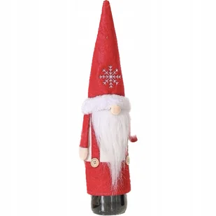 FILCOWY POKROWIEC NA BUTELKĘ UBRANKO ŚWIĄTECZNE MIKOŁAJ ELF PREZENT - Ozdoby bożonarodzeniowe - miniaturka - grafika 1