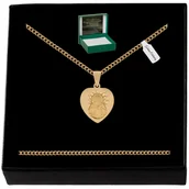 Biżuteria dla dzieci - Złoty Łańcuszek+Medalik Prezent Komunia Grawer 925 - miniaturka - grafika 1