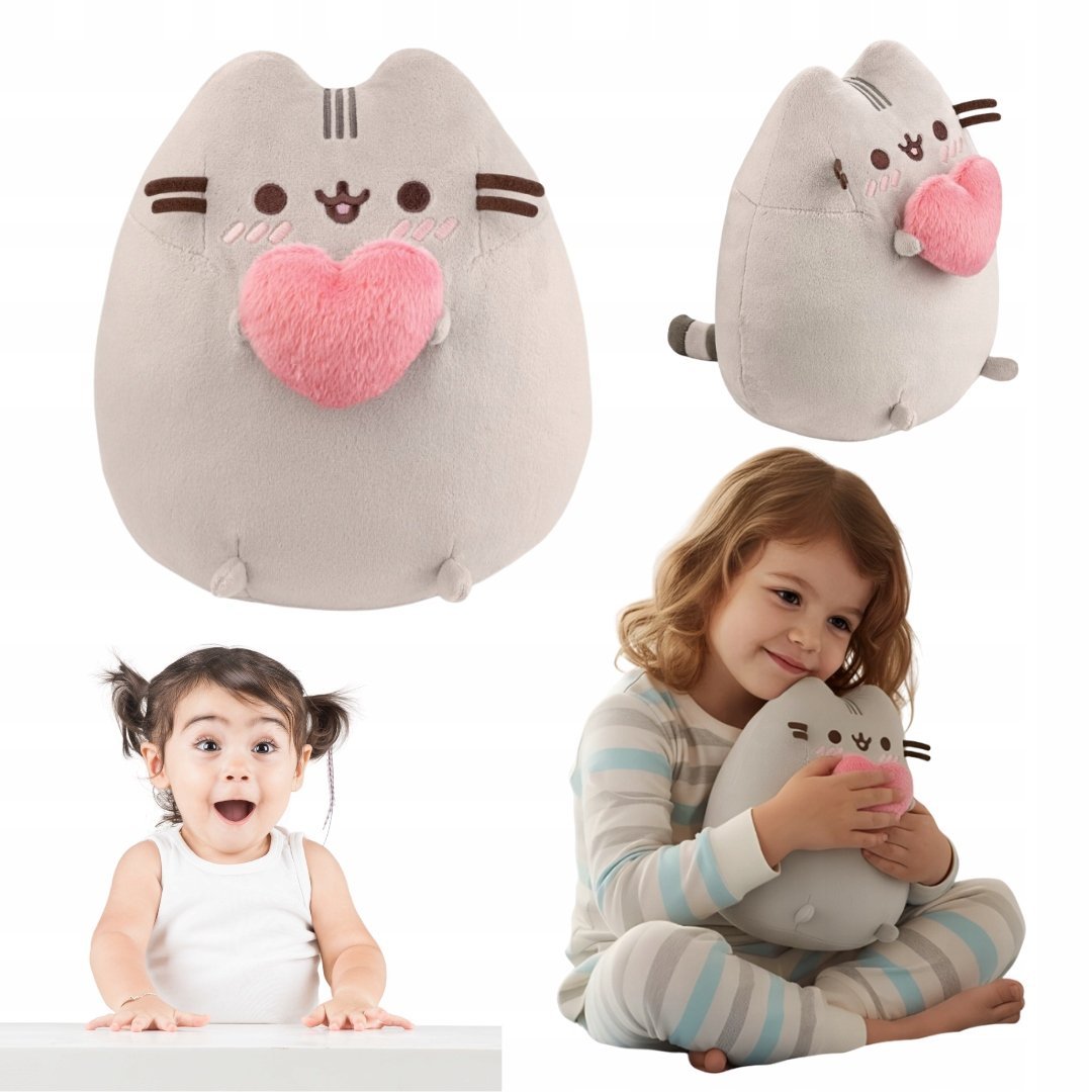 MASKOTKA PUSHEEN KOT DUZA PUSHEN PRZYTULANKA PLUSZAK KOTEK Z SERCEM ZABAWKA