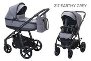 Wózki dziecięce - ESPIRO NEXT UP BLACK 2W1 317 Earthy Grey - miniaturka - grafika 1