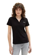 Koszulki i topy damskie - TOM TAILOR Damska koszulka polo, 14482 – Deep Black, 3XL - miniaturka - grafika 1