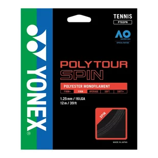 Naciąg Tenisowy Yonex Poly Tour Spin 1.25 - Black - Tenis ziemny - miniaturka - grafika 1