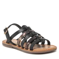 Sandały damskie - Kickers Sandały Dixon 695577-30 M Noir Reptile 82 - miniaturka - grafika 1
