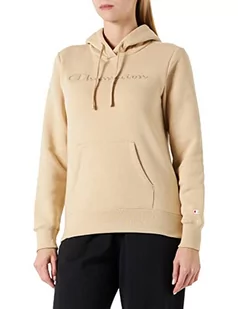 Champion Damska bluza z kapturem Legacy American Classics Powerblend z polaru, szarobrązowa, S - Bluzy damskie - miniaturka - grafika 1