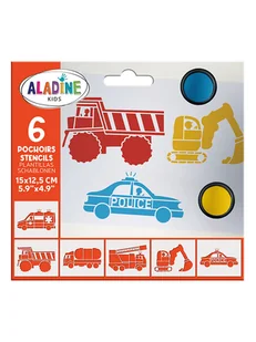 Aladine Zestaw szablonów "Auta" - 4+ - Zabawki kreatywne - miniaturka - grafika 1