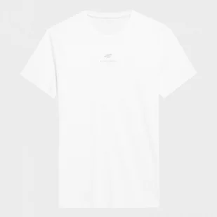 Męski t-shirt z nadrukiem 4F 4FSS23TTSHM363 - biały - Koszulki sportowe męskie - miniaturka - grafika 1