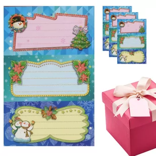 NAKLEJKI ŚWIĄTECZNE NA PREZENTY etykiety samoprzylepne do prezentów 9szt - Scrapbooking - miniaturka - grafika 1
