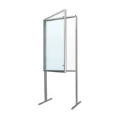 Gabloty - Gablota ogłoszeniowa jednodrzwiowa wolnostojąca, magnetyczna, korkowa lub tekstylna - miniaturka - grafika 1