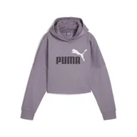 Odzież sportowa dziecięca - Młodzieżowa bluza o skróconym kroju z kapturem i logo Essentials PUMA - miniaturka - grafika 1