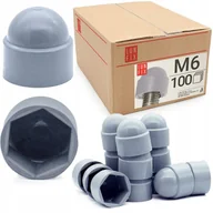Śruby i nakrętki - Zaślepki na śruby M6/10 maskownica nakrętki SZARA kołpak 100szt. - miniaturka - grafika 1