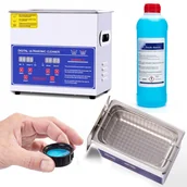 Myjki ultradźwiękowe - Myjka Ultradźwiękowa Dla Optyka Jubilera Wyświetlacz Grzałka 220W 3,2L PS-20A Koncentrat TechSonic 1L - miniaturka - grafika 1