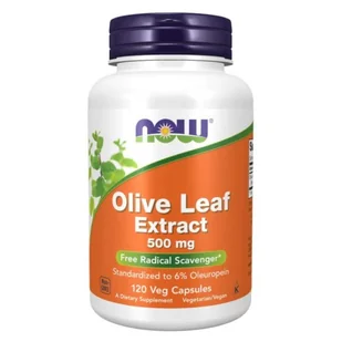 Now Foods Ekstrakt z liści oliwnych 500 mg/120 kaps. TT001934 - Suplementy naturalne - miniaturka - grafika 1
