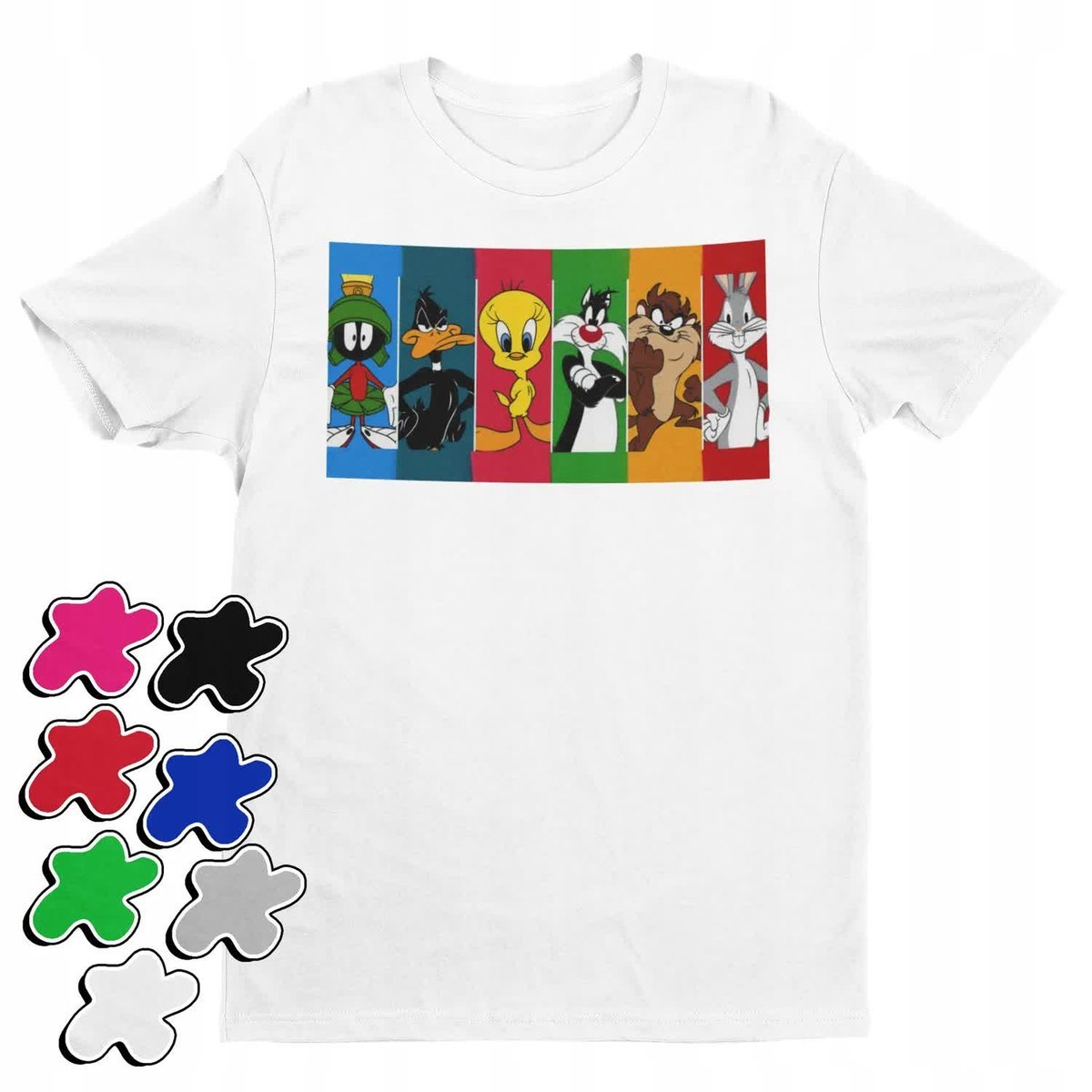 Koszulka T-Shirt Dziecięca Z Nadrukiem Looney Tunes Bohaterowie -M 134-140