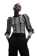 Swetry damskie - Desigual Sweter damski, czarny, M - miniaturka - grafika 1