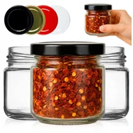 Pojemniki kuchenne - ZESTAW 10x Słoik na PRZYPRAWY MIÓD PRZETWORY DŻEM szklany 100 ml + ZAKRĘTKI - miniaturka - grafika 1