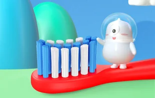 Szczoteczka soniczna do zębów dla dzieci z aplikacją oraz zestawem końcówek Bitvae BVK7S (niebieska) - Szczoteczki do zębów dla dzieci - miniaturka - grafika 5