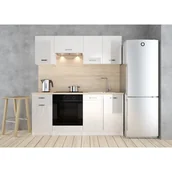 Meble kuchenne - Zestaw mebli kuchennych First 5-elementowy biały połysk - miniaturka - grafika 1