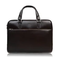 Nerki - Męska torba skórzana na dokumenty brązowa Paolo Peruzzi T-145-BR - miniaturka - grafika 1