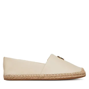Espadryle Tommy Hilfiger Th Logo Leather Espadrille FW0FW08540 Beżowy - Espadryle damskie - miniaturka - grafika 1