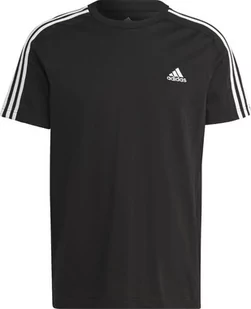 Koszulka męska adidas Essentials Single Jersey 3-Stripes Tee czarna IC9334-L - Koszulki męskie - miniaturka - grafika 1