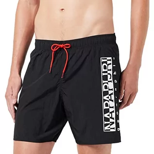 Kąpielówki męskie - Napapijri Męskie spodnie do pływania V-Box, czarne 041, L - grafika 1