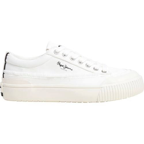 Pepe Jeans Damskie trampki BEN FRESH W, białe (białe), 38 EU, biały, 6 UK