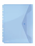 Teczki i skoroszyty - Teczka kopertowa PP A4 z perforacją niebieska - miniaturka - grafika 1
