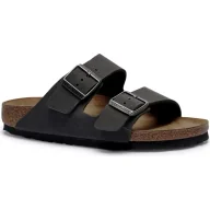 Klapki i japonki damskie - Birkenstock Klapki Arizona z dodatkiem skóry - miniaturka - grafika 1