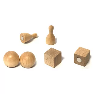 Leniar Leniar Magnesy Kulka, Kostka, Pionek zest 8 szt 90015b - Magnesy - miniaturka - grafika 1