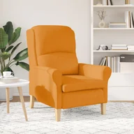 Fotele - vidaXL Nowoczesny Fotel Ciemnożółty Tkanina Duży Ergonomiczny - miniaturka - grafika 1