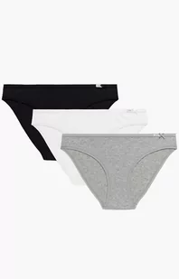 3-pack figi damskie bikini 3CLP-001-CZA/BIA/SZMJ, Kolor czarno-biało-szary, Rozmiar M, ATLANTIC - Intymna - Majtki damskie - miniaturka - grafika 1