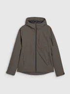 Kurtki i kamizelki sportowe męskie - 4F Kurtka przejściowa membrana 8000 męska - brązowa 3XL - miniaturka - grafika 1