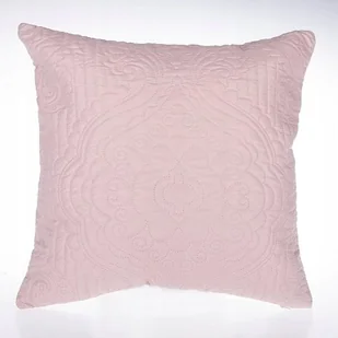 Różowa poszewka pikowana 45x45 cm (brudny róż) - Poszewki na poduszki - miniaturka - grafika 1