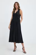 Sukienki - Pinko sukienka kolor czarny midi rozkloszowana 103562 A1WU - miniaturka - grafika 1
