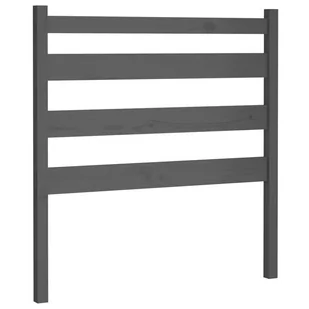 Lumarko Wezgłowie łóżka, szare, 96x4x100 cm, lite drewno sosnowe - Inne meble do sypialni - miniaturka - grafika 3