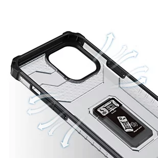Crystal Ring Case pancerne hybrydowe etui pokrowiec + magnetyczny uchwyt iPhone 13 Pro Max niebieski - Etui i futerały do telefonów - miniaturka - grafika 5