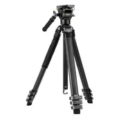 Statywy fotograficzne - Statyw FOTOPRO Origin Plus Video MH-6A Pro Szaro-czarny - miniaturka - grafika 1