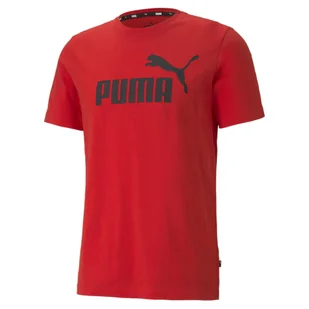 Męska koszulka z logo Essentials PUMA High Risk Red - Koszulki sportowe męskie - miniaturka - grafika 1
