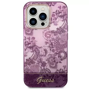 Guess Etui GUHCP14XHGPLHF do Apple iPhone 14 Pro Max 6,7" fuksja/fuschia hardcase Porcelain Collection - Etui i futerały do telefonów - miniaturka - grafika 3