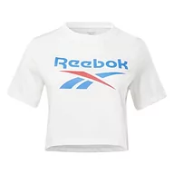 Koszulki i topy damskie - Reebok Damska koszulka Identity Crop, żółta, 2XL, ŻÓŁTY, XL - miniaturka - grafika 1